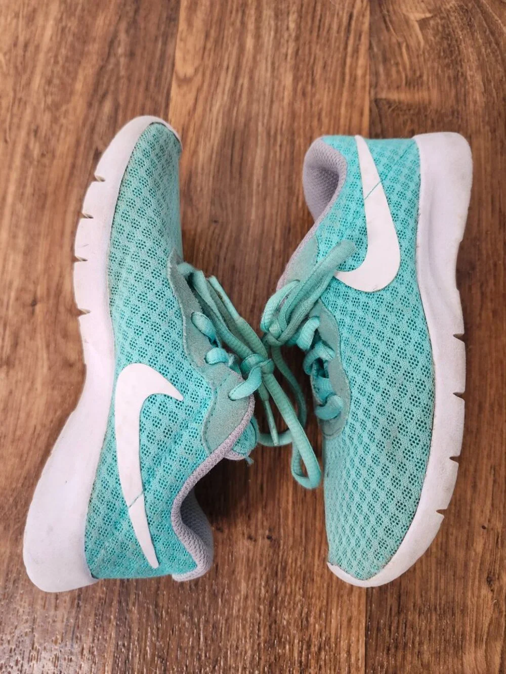 Nike Tanjun Sneakers Blue White Mesh Lightweight Size 12
